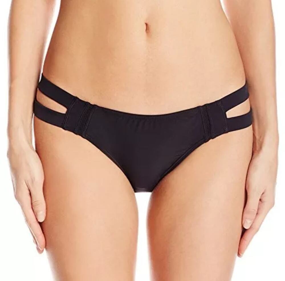 6 Shore Road by Pooja Women Black Santiago Hipster Swim Bikini Bottom Size XS